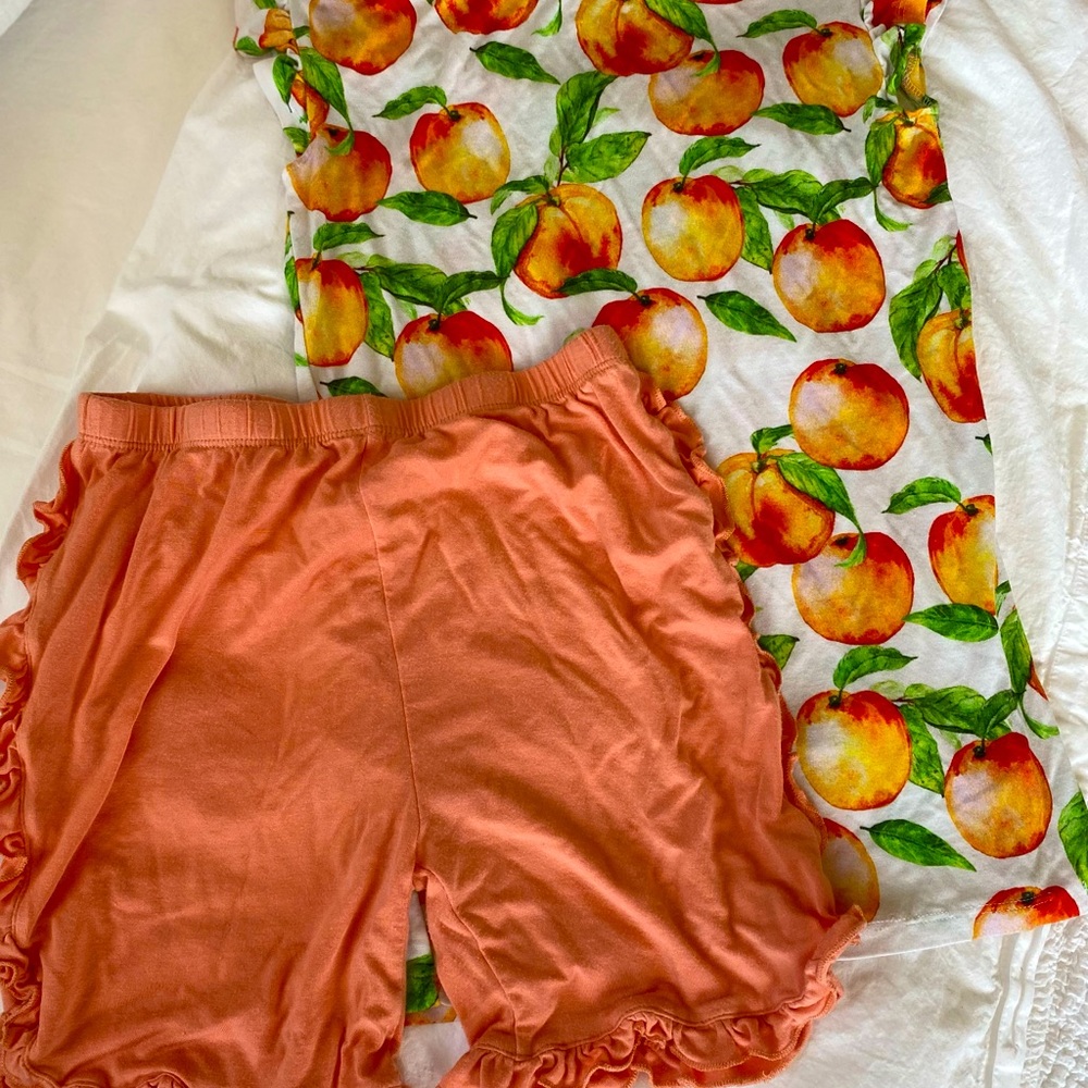 Posh peanut ruffle tank and shorts set